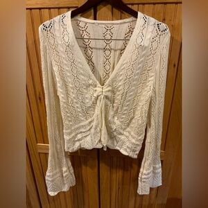 Chic Cream Lace Cardigan